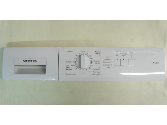 FRONTALE PER LAVATRICE Siemens WM08A161II/21   COMPLETO DI SCHEDA COMANDI COD. 9000370064   CODICE ALTERNATIVO: 5560004325   EPW65002