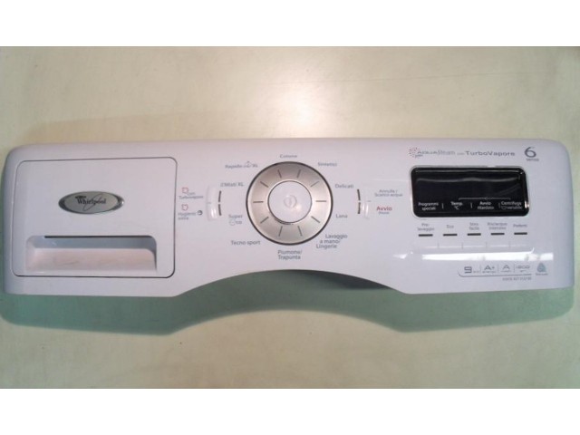 FRONTALE PER LAVATRICE WHIRLPOOL AWOE AST 912/-30   COMPLETO DI SCHEDA COMANDI COD. 461971417521 + 461971417511