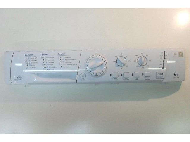 FRONTALE PER LAVATRICE ARISTON HOTPOINT ARXL108   COMPLETO DI SCHEDA COMANDI COD. 21014289700   SW: 02.00.21