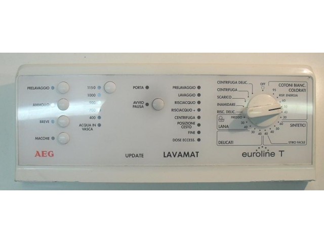 FRONTALE PER LAVATRICE AEG LAVAMAT EUROLINE T   COMPLETO DI SCHEDA COMANDI COD. 1320079-22